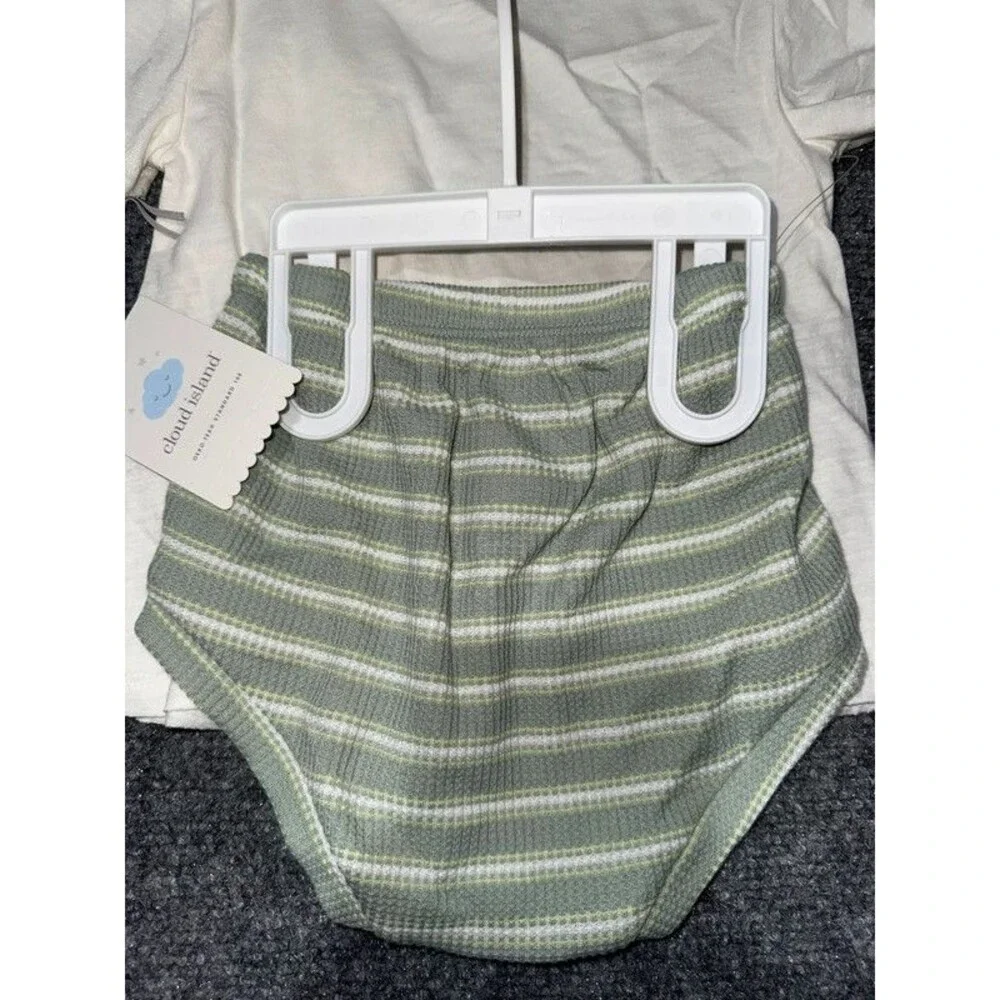 Cloud Island 2-Piece Baby Tee & Striped Bloomer Set 18M NWT